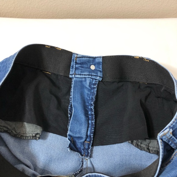 Democracy Stretchy Ab Technology Mid Rise Waistband Slimming Panel Blue Jeans 12 - Picture 5 of 16